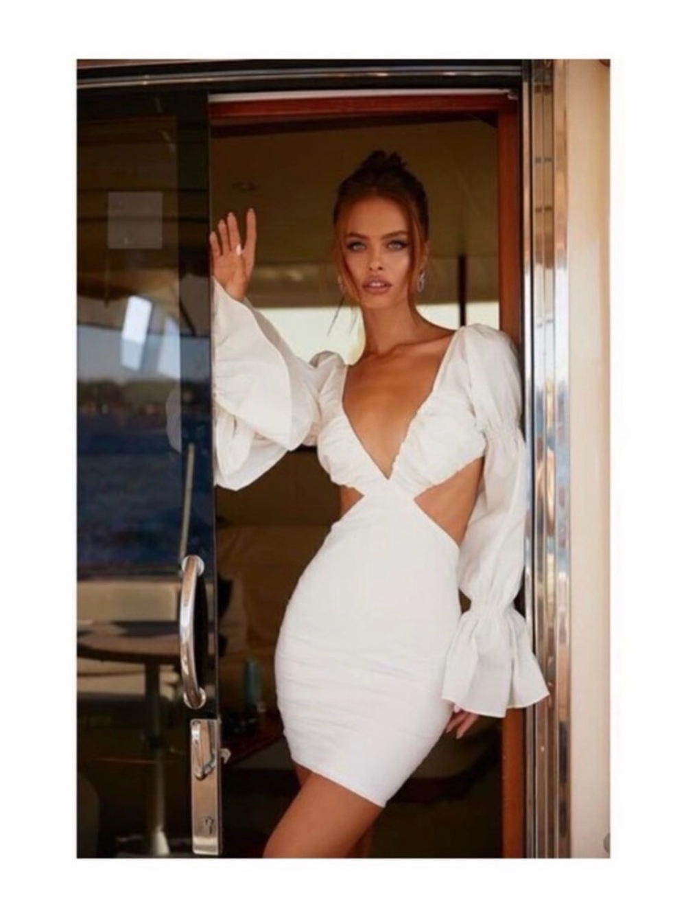 Alamour The Label Katerina White Cutout Mini Dress